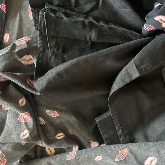 Hutch x ModCloth Truth From My Red Lips Black Midi Dress NWOT Size Large - Picture 8 of 11